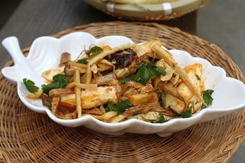 Cách làm món gừng non trộn đậu phụ khô