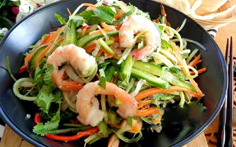 Cách làm món nộm tôm nõn rau cần